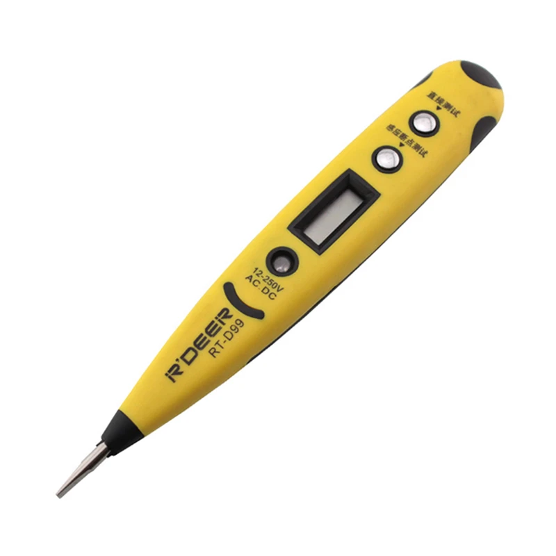 Цифровой тестовый карандаш Многофункциональный AC DC 12 250V синий свет мультисенсор