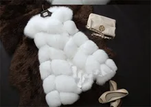

2017 New Faux Fur Vest Women's Jackets Coats Winter Jacket Women Faux Fox Fur Coat Sale White Fur Vest