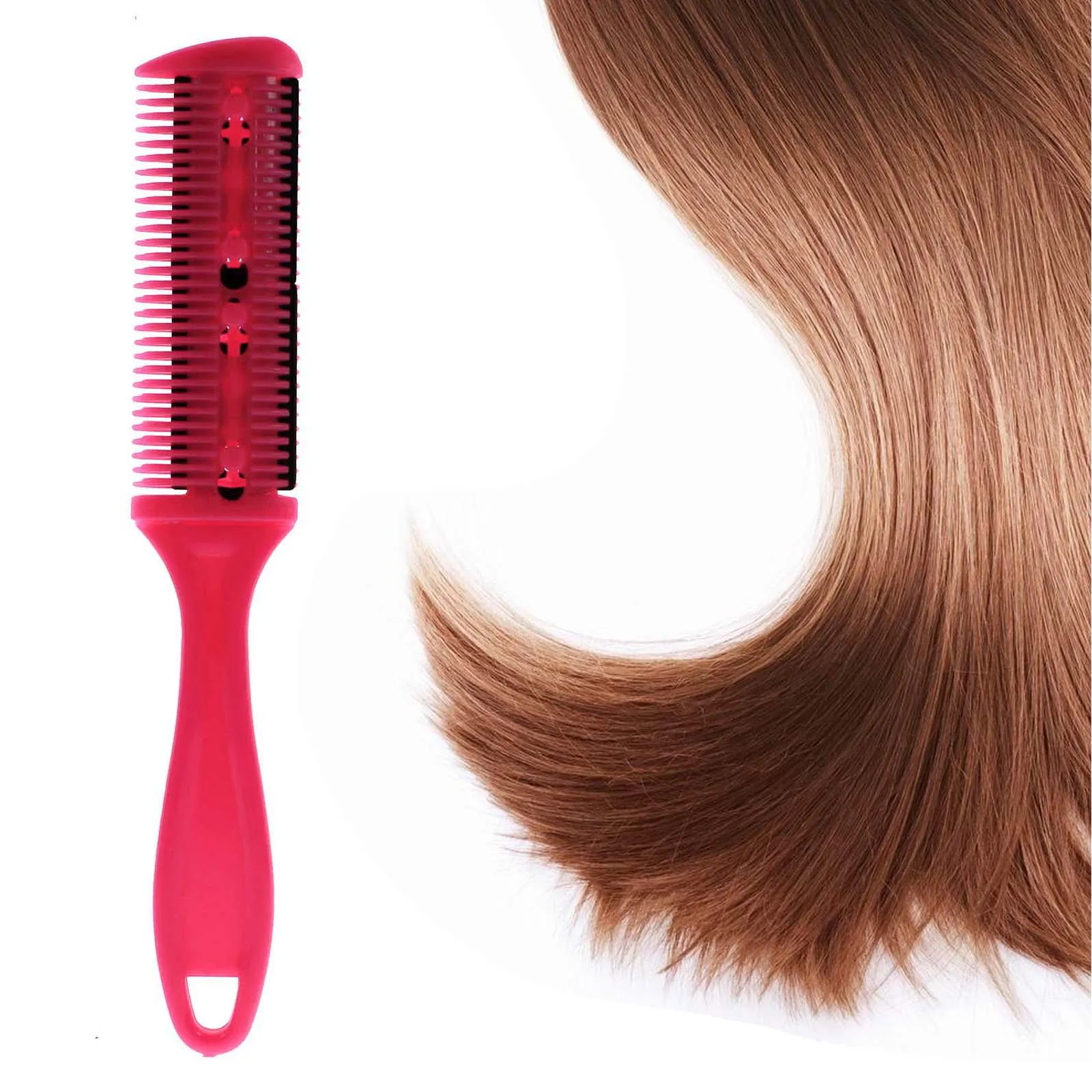 Профессиональные Парикмахерские Ножницы DIY для стрижки волос стиль бритвы гребень парикмахерские истончение триммер внутри лезвия(случайный цвет