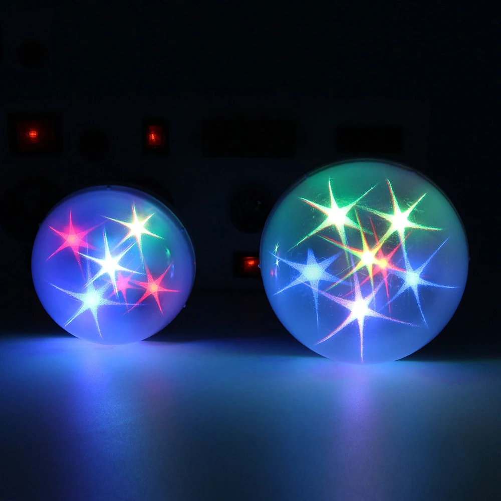 

E27 RGB Full Color LED Bulb Auto Rotating Star Stage Effect DJ Disco Light Bulb Mini Laser Party Stage Light Star Light Bulb