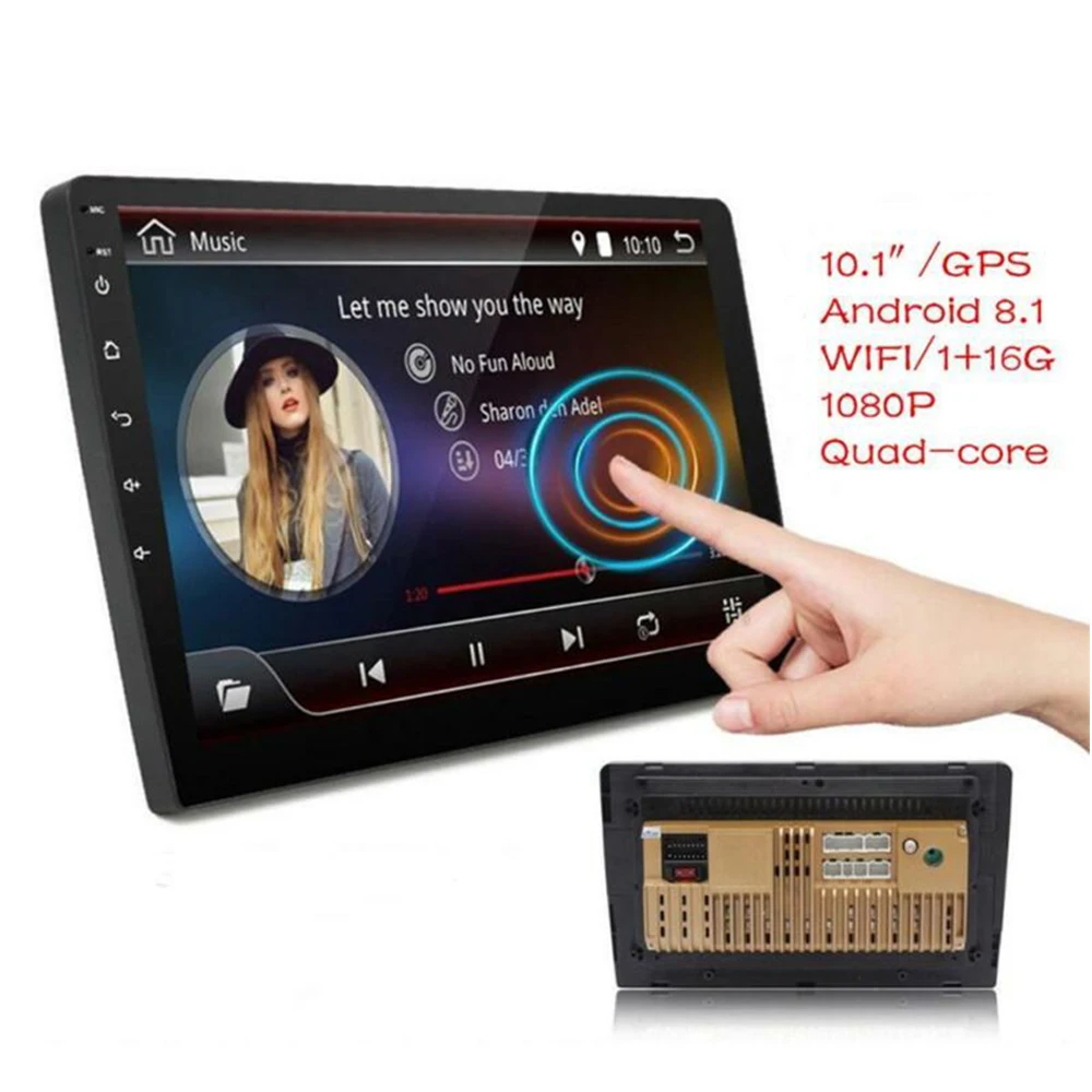 Android 8,1 10," четырехъядерный 2 Din автомобильный стерео с радио, GPS, WiFi сенсорный MP5 плеер 16G