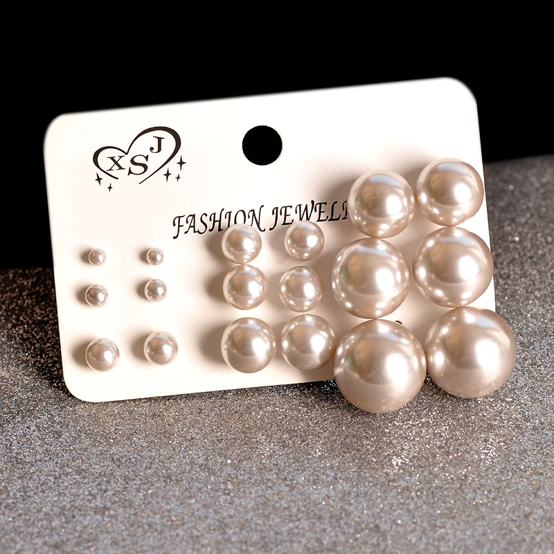 Новые, модные, женское Ювелирное Украшение из мультфильма «Холодное сердце» ; серьги с жемчугом Красивая Комбинируйте Тип 9 пар/компл., высокое качество, прекрасный подарок