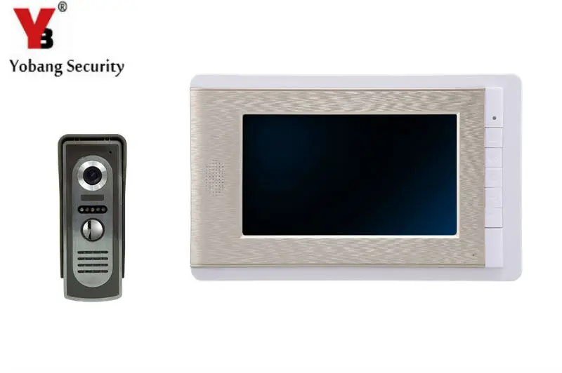 

YobangSecurity 7 Inch Color LCD Villa Video Door Phone Doorbell Intercom Entry System Kit 1-Monitor 1-Camera House Gate Intercom