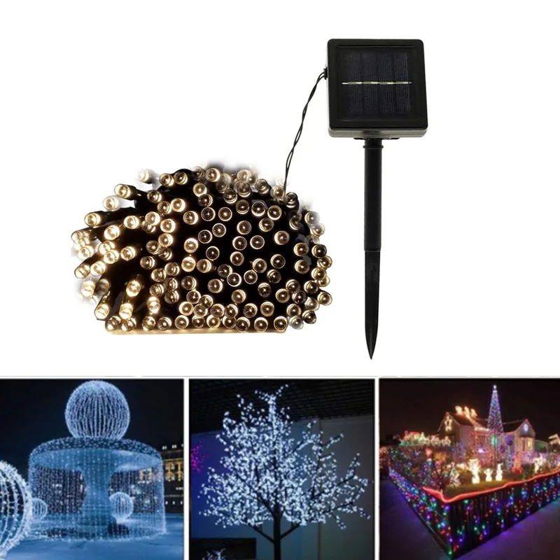 22 M 200 светодиодный Солнечный свет шнура 12 100 rgb один цвет украшения для
