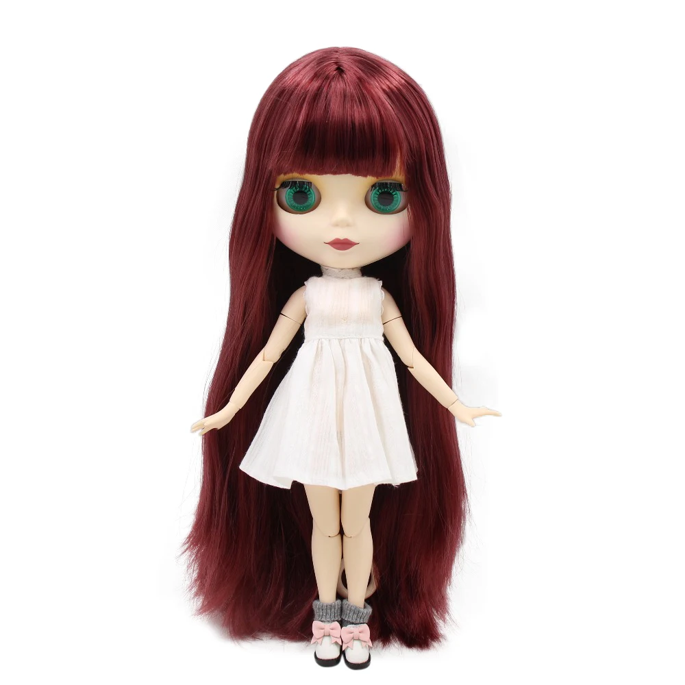 Ледяная кукла DBS blyth 1/6 bjd красные волосы матовое лицо белая кожа совместное тело 30