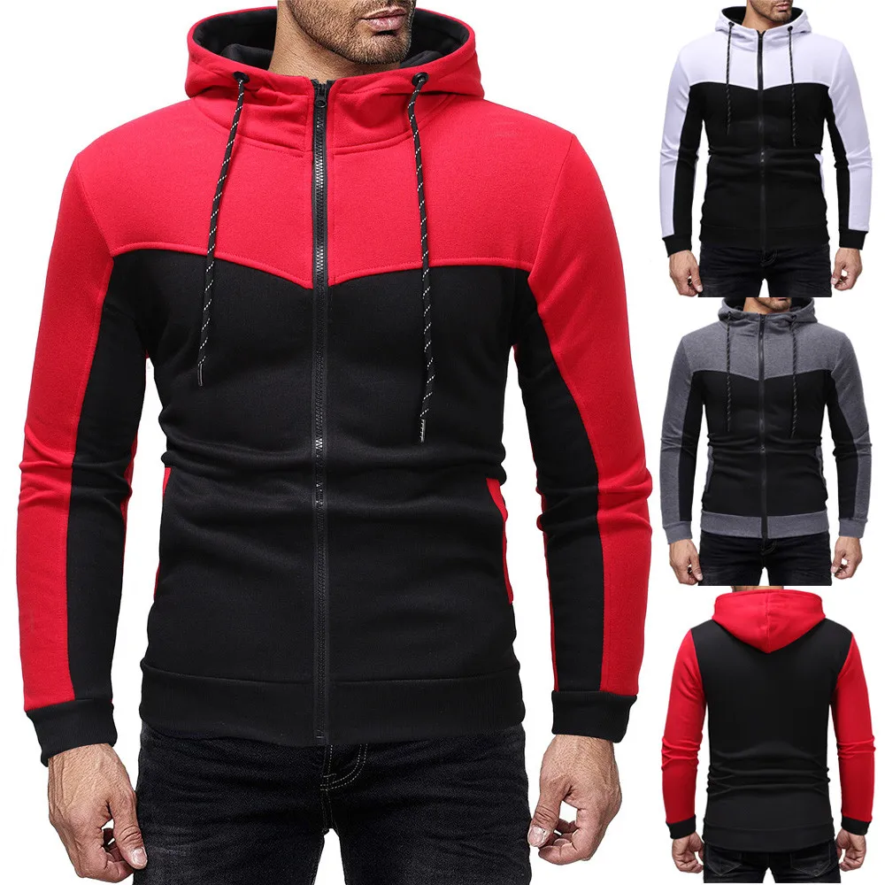 Feitong Men Tracksuit Autumn Winter Packwork Sweatshirt Top Pants Sets Sports Suit Tracksuit Ropa Deportiva Hombre Tracksuit Men