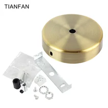 Латунный патрон для лампы 100 мм Диаметр винтаж, ретро, под старину, установка на потолке пластина с крюком держатель света приспособления для лампочки люстра лампа аксессуар