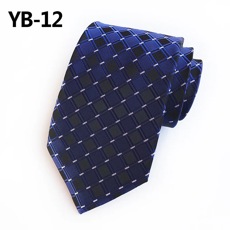 Мужские галстуки, британский стиль, клетчатый галстук, модный мужской роскошный галстук, аксессуары, подарки для мужчин - Цвет: YB-12