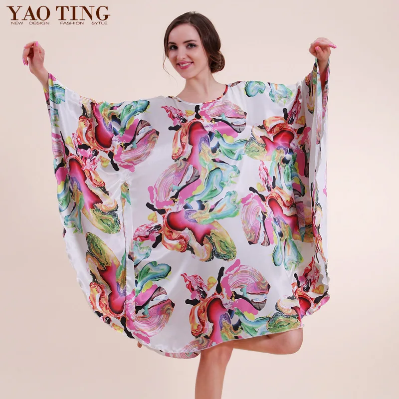 Luxury Women Sleep Shirt Big Plus Size Causal dolman sleeve Nightgown