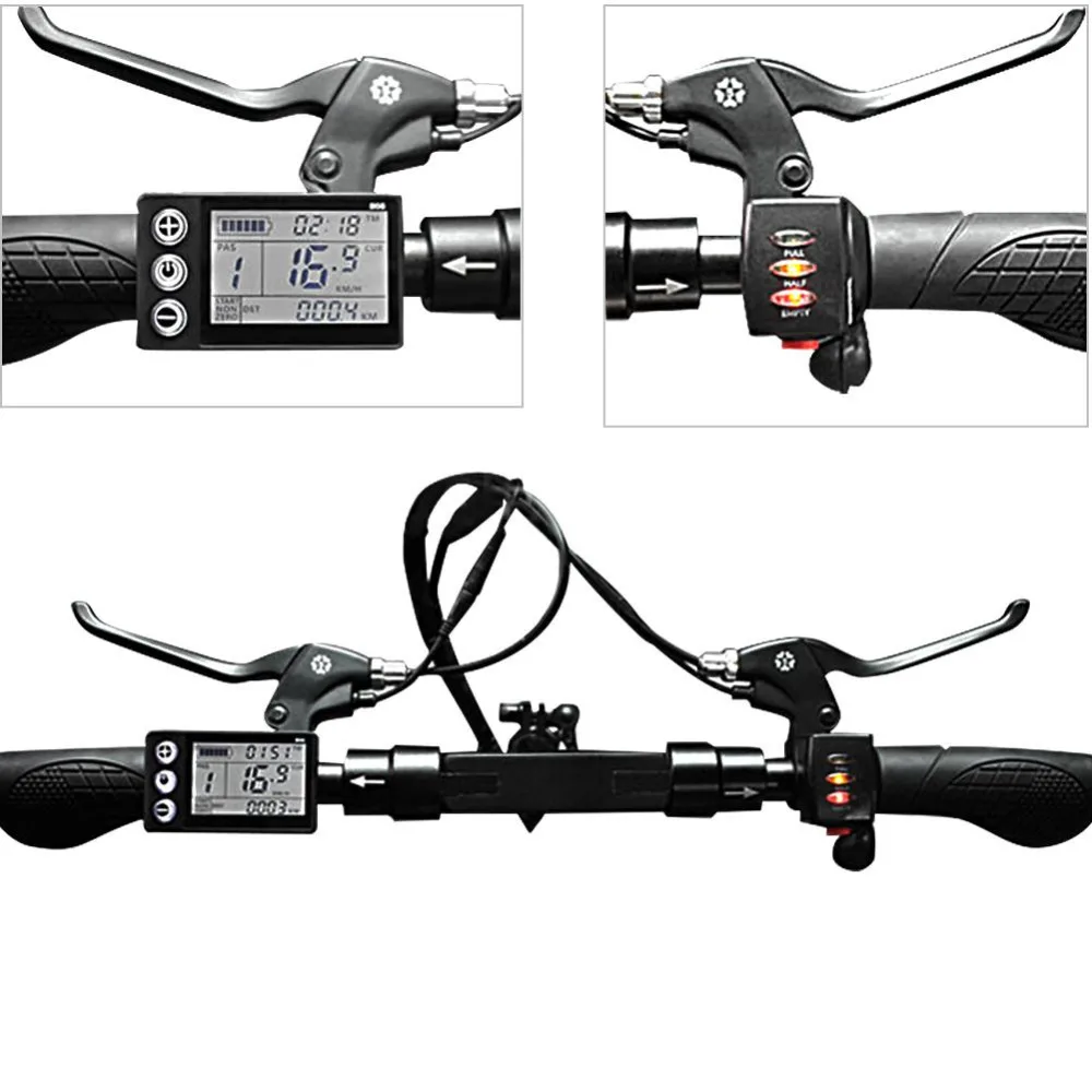 Sale 36V/48V 1500W Electric Bike Bicycle Controller with LCD Panel E-bike Speed Adjustment Throttle Handles Speed Assist Sensor Kit 6