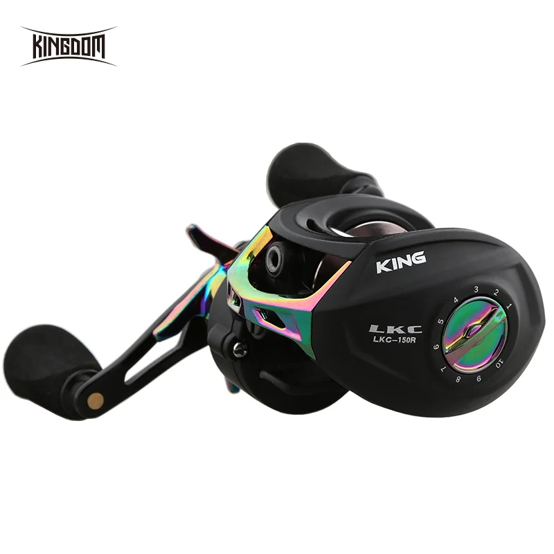Reino pesca Baitcasting carrete sistema de freno magnético agua salada 6 KG Max Drag 10 + 1BB alta velocidad relación de engranaje 6,4: 1 carrete de pesca