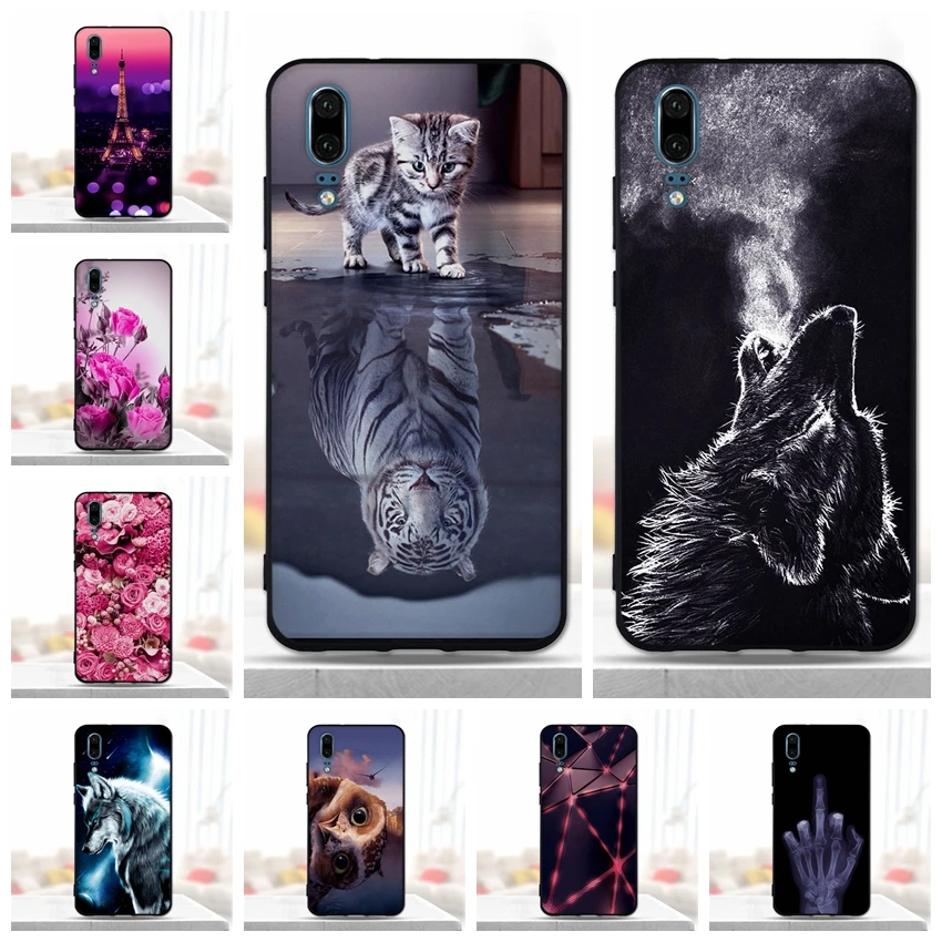 

For Huawei Honor 6A 7x 9 View 10 Case Silicone Paint Colored Patterned Cover For Huawei P 20 Lite Y 3 2017 Y 6 2017 Case Cover