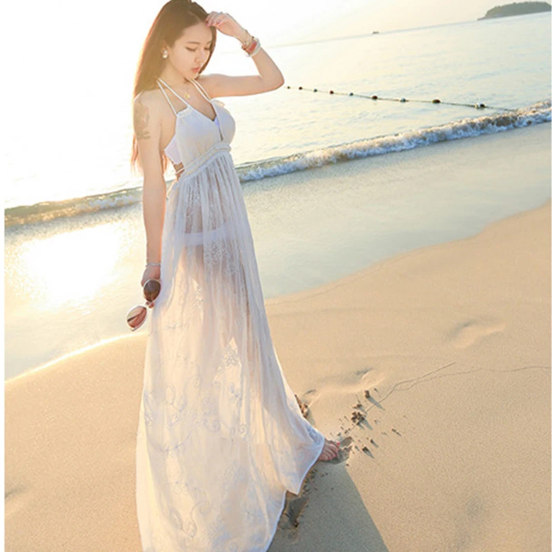 OkayMom/Белое Кружевное длинное платье с v-образным вырезом для беременных; одежда для фотосессии; Одежда для беременных; пикантная пляжная одежда с открытой спиной