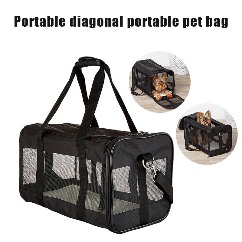 

Hot Portable Pet Travelling Bag Breathable Soft-Sided Dog Cats Travel Carrier XJS789
