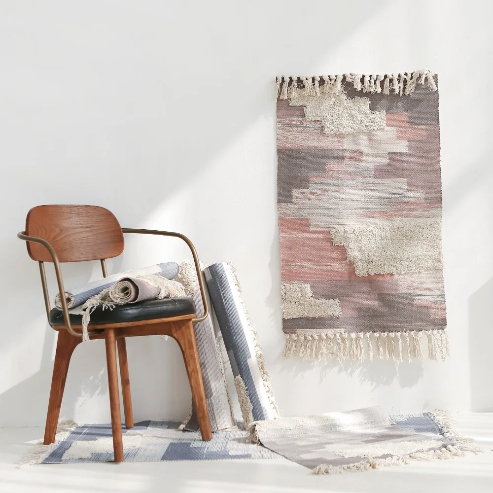 Kilim 100% хлопок ковер для гостиной геометрический индийский современный коврик в