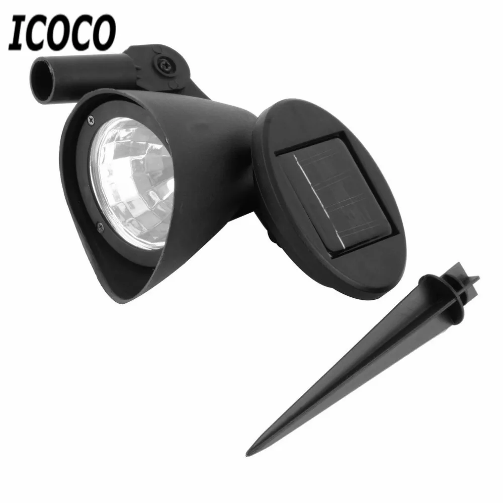 Kopen 2018 Nieuwe Outdoor 3 LED Solar Powered Spotlight Tuin Landschap Gazon Yard Path Spot Decor Licht Lamp Auto Op Pathway lamp12.9