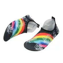 С принтом радуги анти-скольжение складной слипоны чулочно-носочные изделия для хождения в воде плавание спортивная одежда