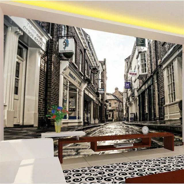 Beibehang Custom Foto Behang 3D Europese Stad Oude Straat Woonkamer ... Beibehang Custom Foto Behang 3D Europese Stad Oude Straat Woonkamer ...