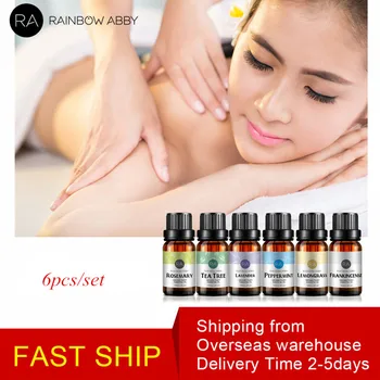 

6pcs/Set Pure Essential Oils Peppermint Eucalyptus Orange Aromatherapy for Drop Shipping Natural Oil Essential Oil Body Massage
