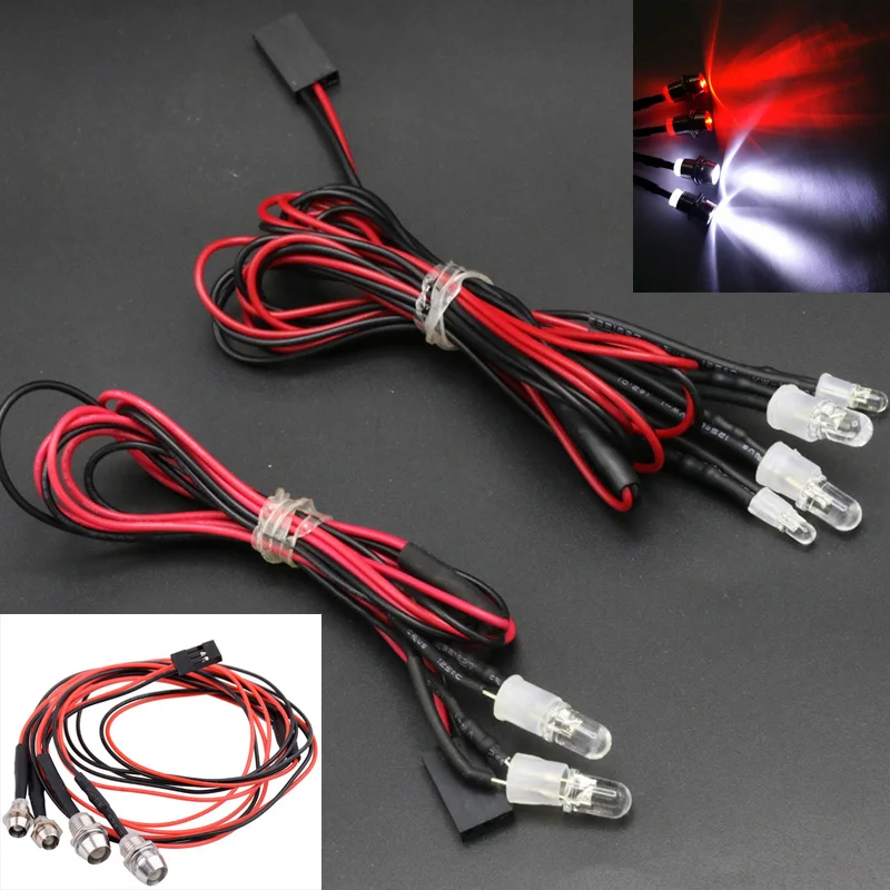 2 / 4 / 6 / 8 lichter 70cm Länge RC LED Nacht Scheinwerfer Scheinwerfer  3/5mm LED Licht für Modell Drift Crawler Auto Für RC Auto