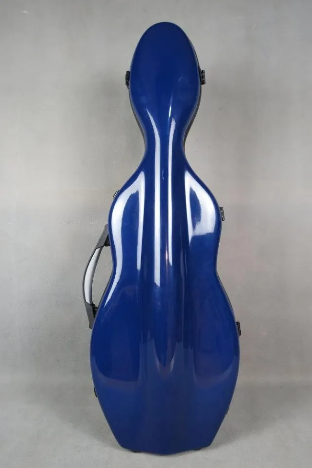 Высочайшее качество сильный Стекловолокна синий 4/4 Скрипки чехол, Два луки Держатели