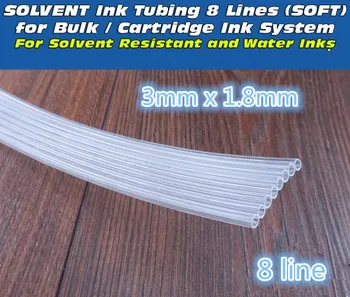 

10 meters INK TUBES 3mm x 1.8mm 8 Line - Solvent Resistant Tubing for InkJet Printers Bulk Ink System For Solvent Resistant