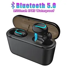 Беспроводные наушники, Bluetooth 5,0, мини наушники, свободные руки, спортивные наушники, гарнитура с зарядным устройством, микрофоном для телефона, планшета