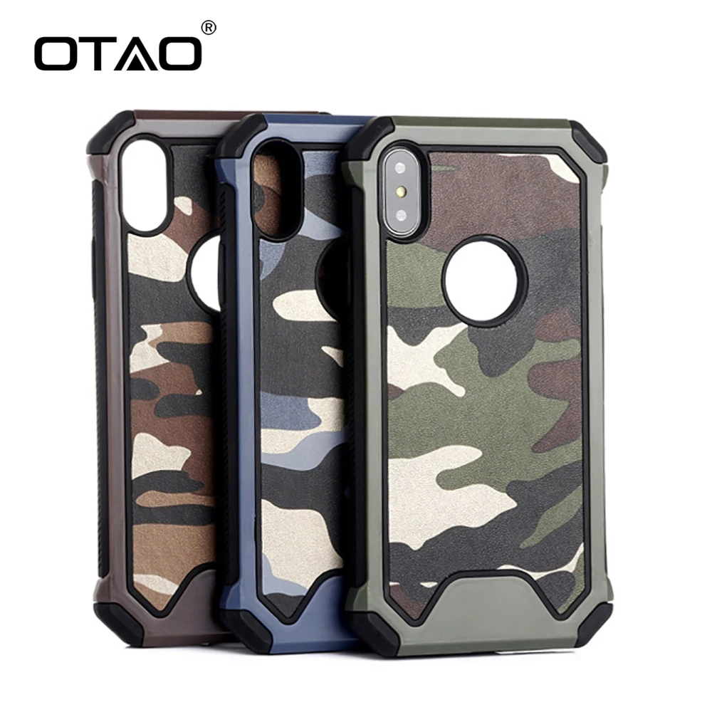 OTAO 3 In1 Army Camouflage Phone Cover For iPhone X 8 7 6S 6 Plus Case 5 5S 5C SE Soft TPU Back | Мобильные телефоны и