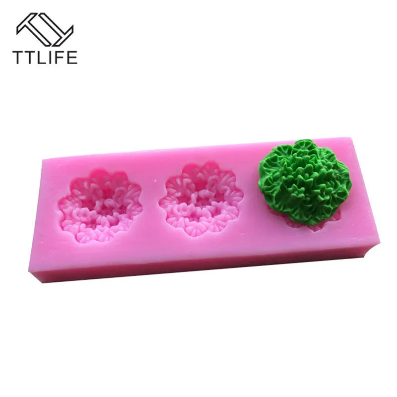 TTLIFE 3D Подсолнух Роза Цветы Силиконовые формы для тортов украшение границы