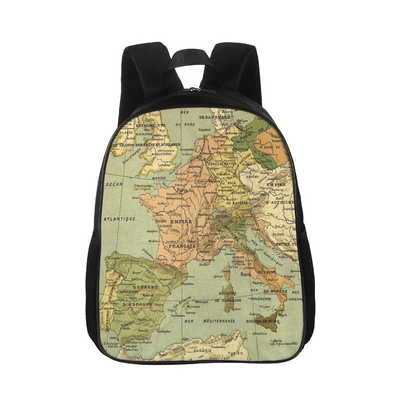 

CROWDALE 15 inch The Map Series painting Backpack Canva Backpack School Bag For Girls Rucksack Female Travel Backpack 38*28*13CM