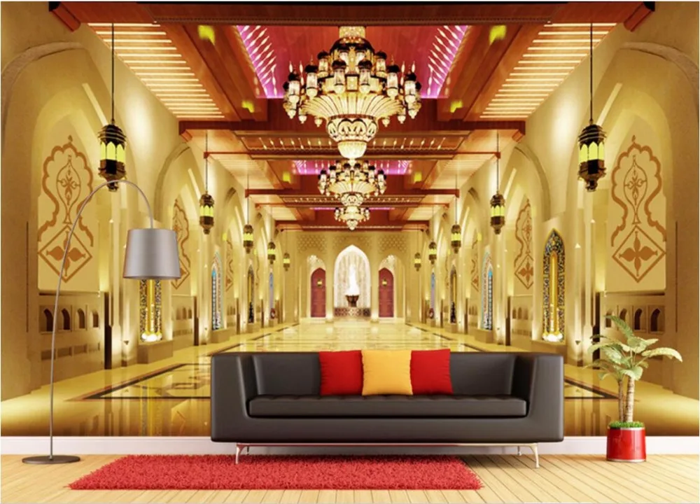 Goedkoop Custom photo 3d kamer behang Luxe europese stijl gebouwen schilderen home improvement 3d muurschilderingen behang voor muren 3 d