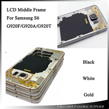 

50pcs/lot by DHL Middle Frame for Samsung Galaxy S6G920F G920A Middle Housing Replacement Screen Plate Bezel Repair Parts for S6