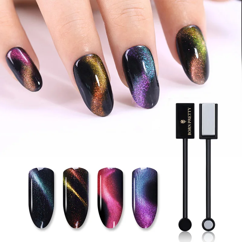 

BORN PRETTY 1 Pc Cat Eye Magnetic Stick Double End Gradient Colorful 3D Effect Strong Plate for UV Gel Manicure Nail Art Tool