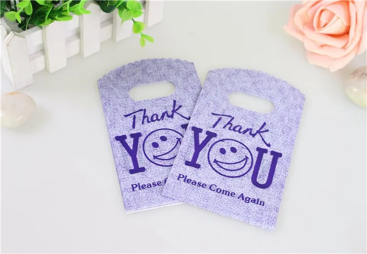 Дизайн распродажа 50 шт./лот 9*15 см фиолетовый мини пластиковый Бутик Упаковка маленькие пластиковые подарочные пакеты с благодарностью