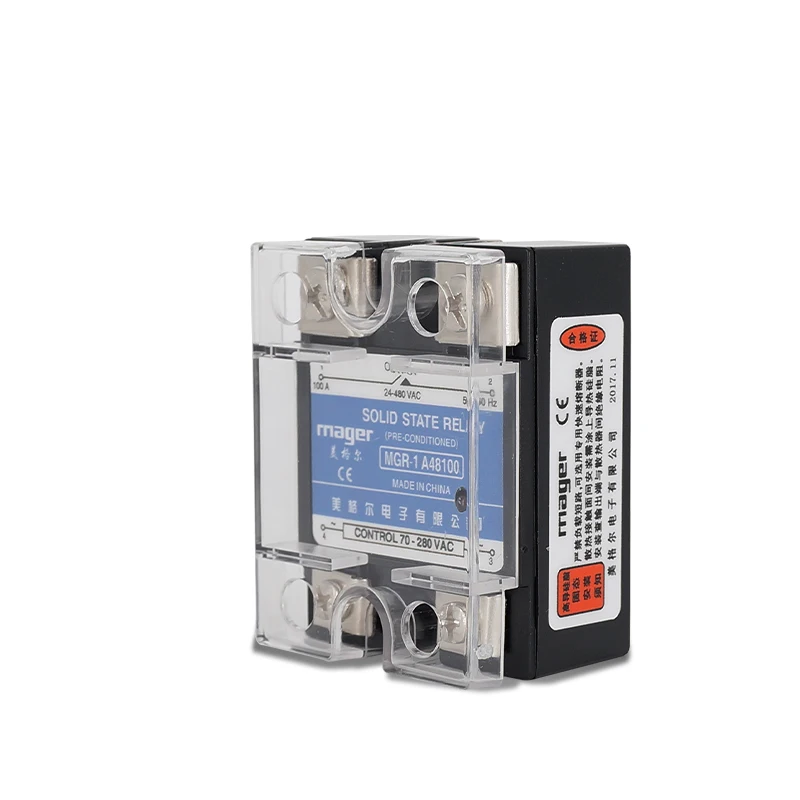Mager SSR40A DCAC MGR1 D4840 Single Phase Solid State Relay input 3