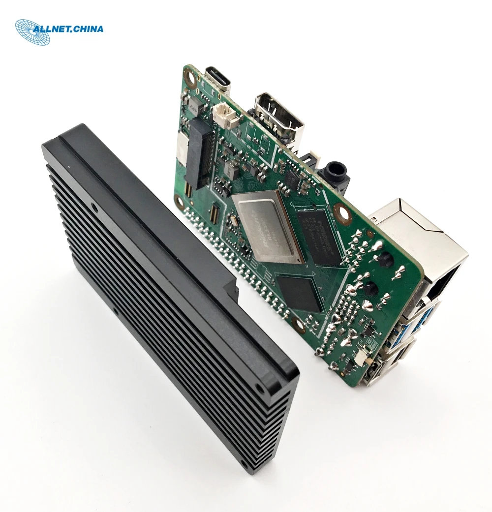 RK3399 чип SBC макетная плата ROCK PI 4B V1.4(с Dualband 2,4/5GHz WLAN/Bluetooth 5,0) 4GB W/128G брендовый радиатор SSD набор