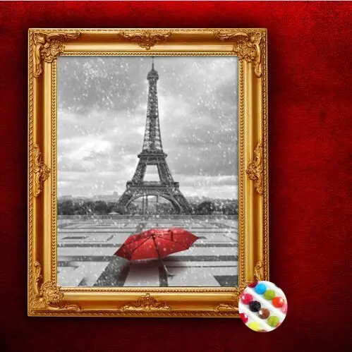 

full DIY diamond painting kits cube drill rhinestone cross stitch kits diamond mosaic needlework red umbrella