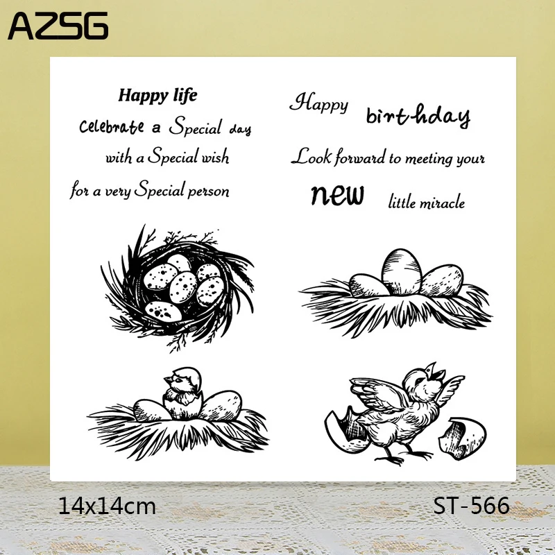 

AZSG Born Nestling Clear Stamps/Seals For DIY Scrapbooking/Card Making/Album Decorative Silicone Stamp Crafts