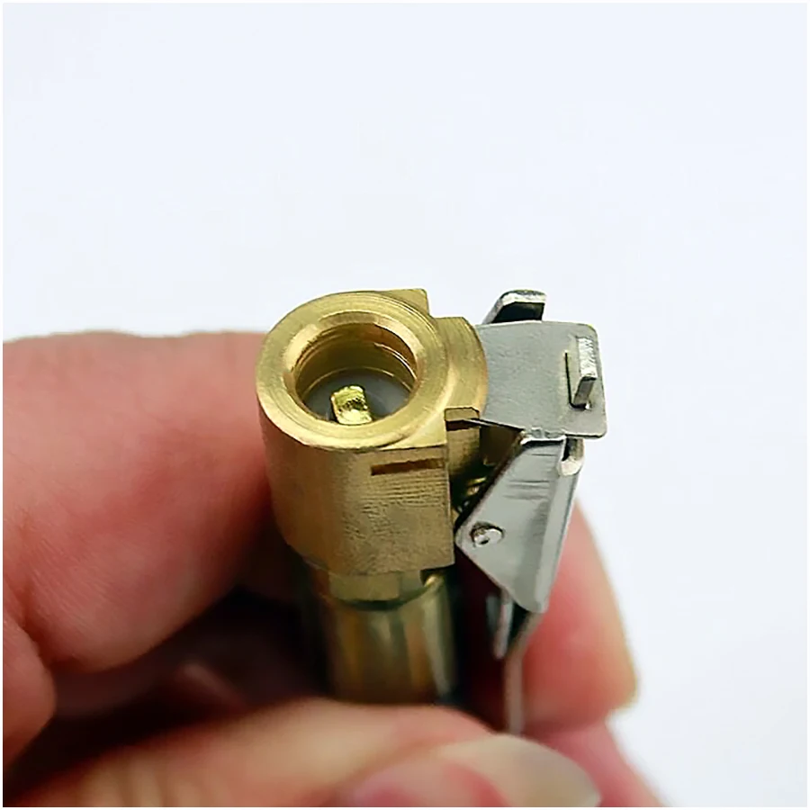 1PC 8mm Car Auto Brass Wheel Tire Air Chuck Inflator Pump Valve Clip Clamp Connector Adapter Tire Valve Inflator Chuck Lengthen (7)