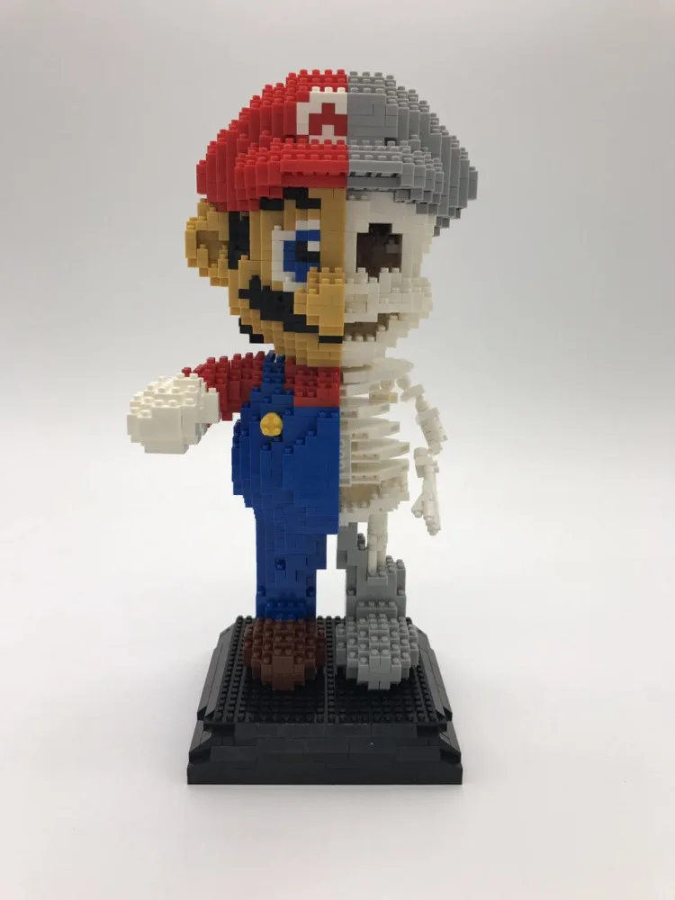 LOZ 7807 Japanese Anime Skeleton Series Super Mario Creator Magic Diamond Blocks 1686Pcs Building Blocks Toys Gift For Children