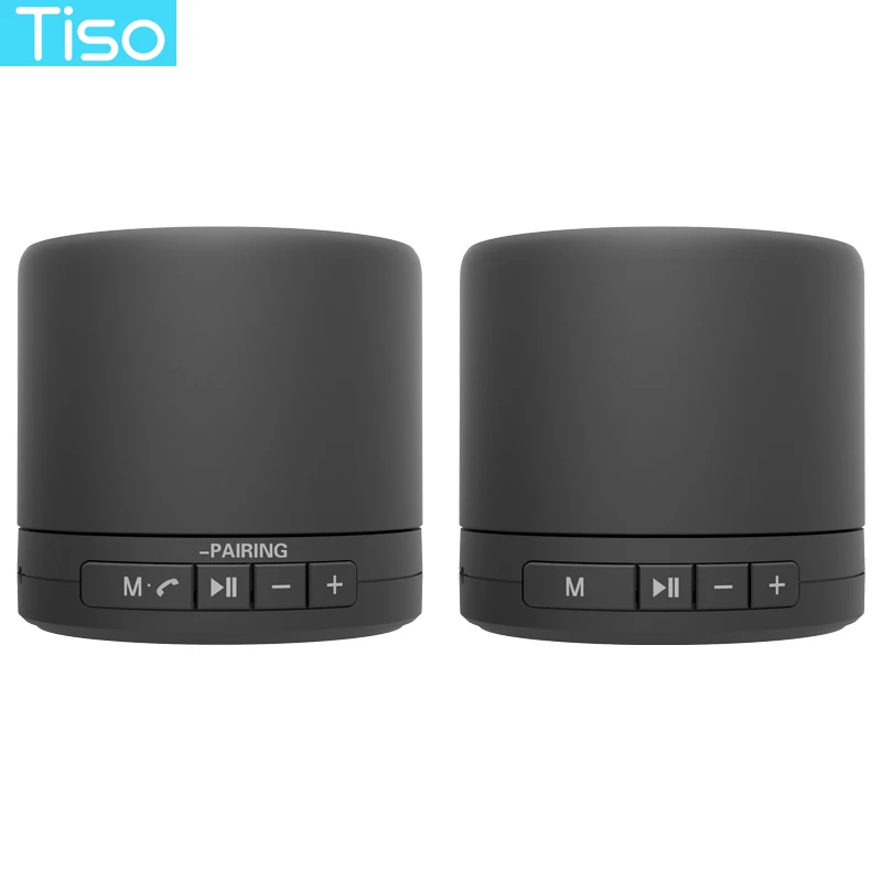 Беспроводная стереосистема Tiso 10 Вт TWS Bluetooth V4.2 super bass металлический портативный
