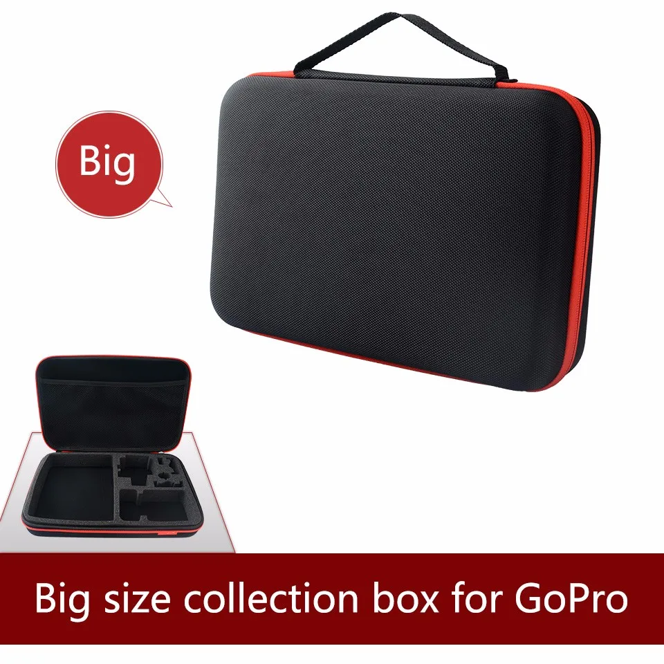 KingMa для Gopro большая сумка для Gopro Hero 4/3+ Hero3 Hero2 SJ4000 SJ5000 экшн-камеры Go pro коллекция сумки аксессуары черный