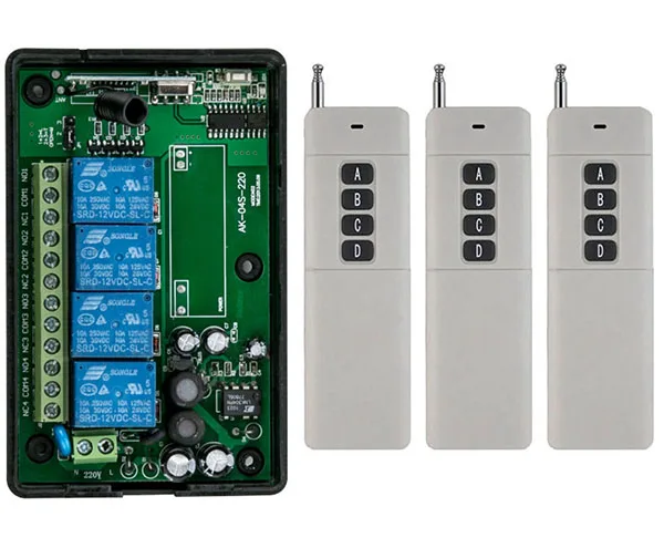 AC85v ~ 250V 110V 220V 230V 4CH RF беспроводной пульт дистанционного управления реле