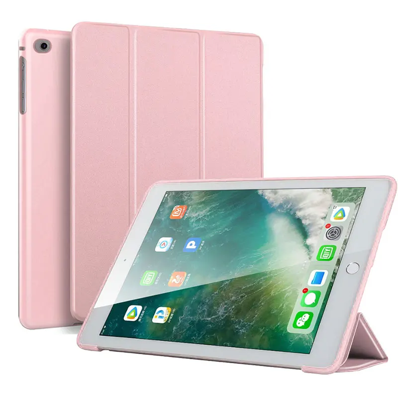 ZNP для iPad Air 2 1 чехол 9,7 Funda силиконовый мягкий тонкий чехол из искусственной кожи для iPad чехол 6-го поколения - Цвет: Pink