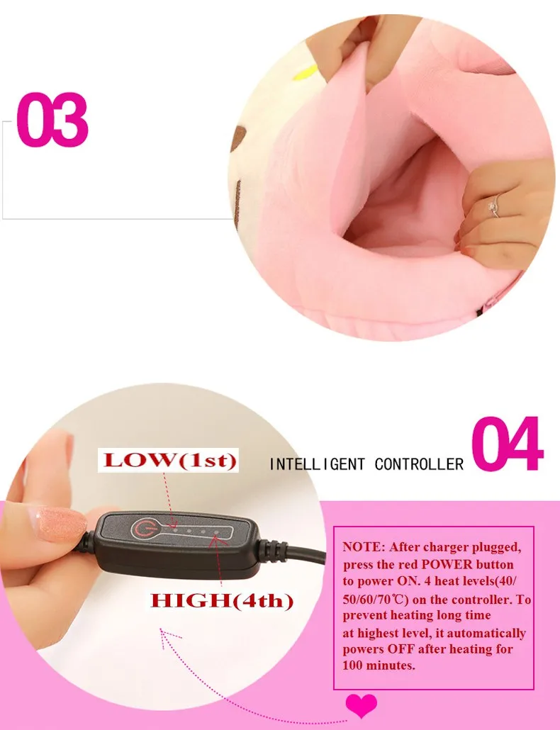 Best New Year Gift Present My Neighbor Totoro 4 Heating Settings Electric Heated Hand Foot Warmer 12V Heating Slipper for Winter (7)