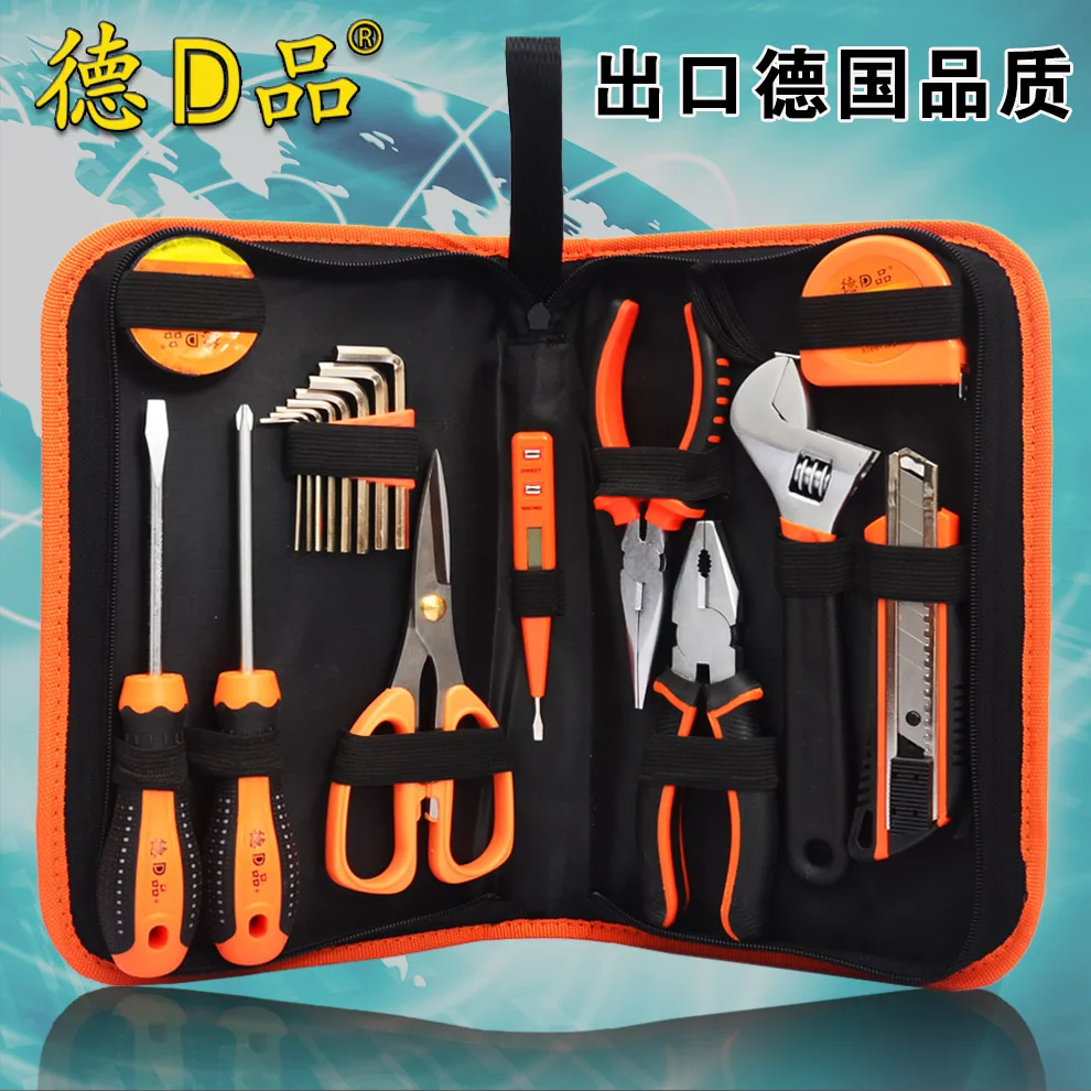 Depin household multifunctional hardware tool kit toolbox woodworking tool set manual