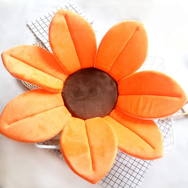 Baby Cotton Flower Shape Bathtub Blooming Bath Newborn Baby Non-Slip Sunflower Safety Bath Seat Support Shower Folding Seat