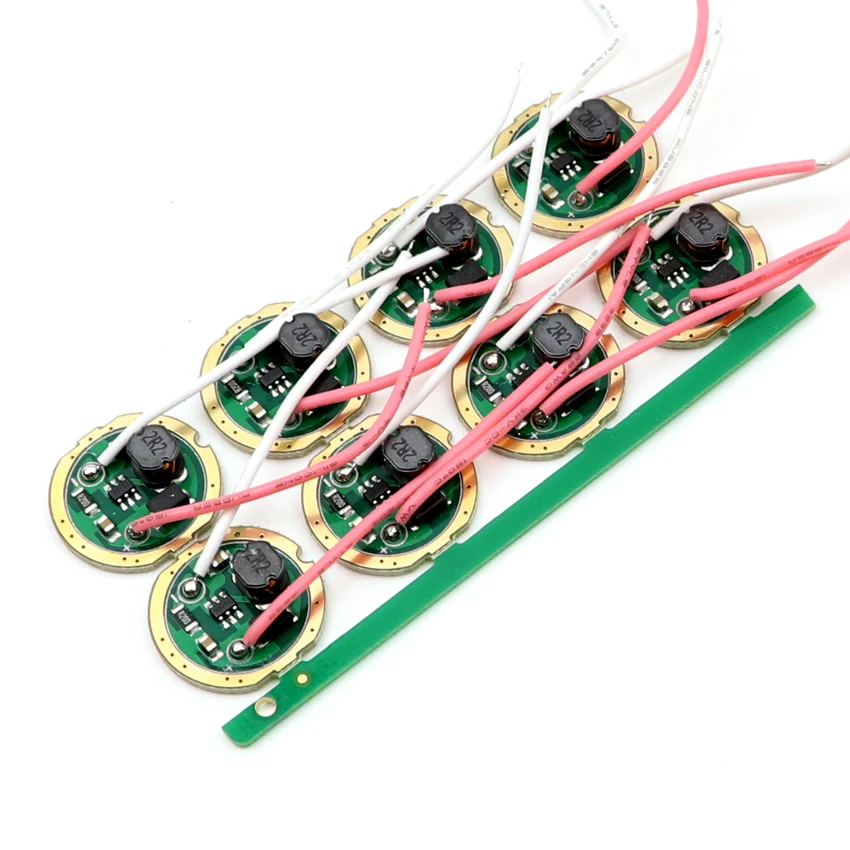 

10PCS 15.3MM 20MM 3W LED Emitter led Flashlight Torch driver board single mode 1.5-3V input 700mA output Circuit Board
