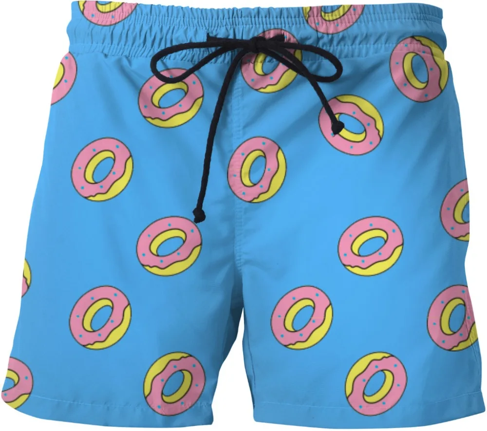 Быстросохнущие летние мужские s Siwmwear мужские пляжные шорты swims мужские Swims шорты с ананасами пляжная одежда арбуз пончик шорты
