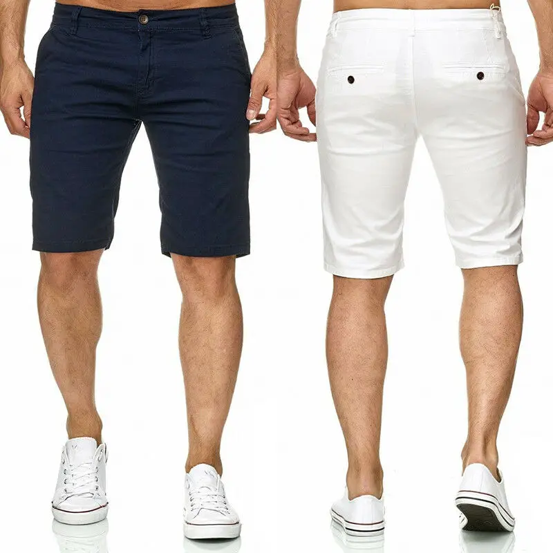 Hot Men Slim Fitness Solid Color Shorts Casual Work Uniform Half Pant Summer Jean Beach Cotton Shorts Baggy Trouser Short Pants Hot Men Slim Fitness Solid Color Shorts Casual Work Uniform Half Pant Summer Jean Beach Cotton Shorts Baggy Trouser Short Pants